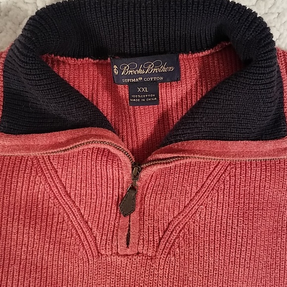 Brooks Brothers Other - Brooks Brothers half zip red xxl cotton sweater